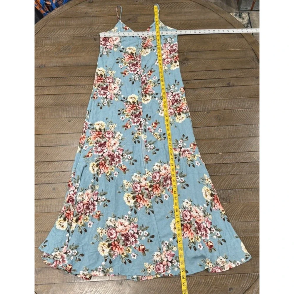 Sadie & Sage Dress Teal Floral Dress - Size M - See Pics/Missing Buttons - Picture 11 of 11